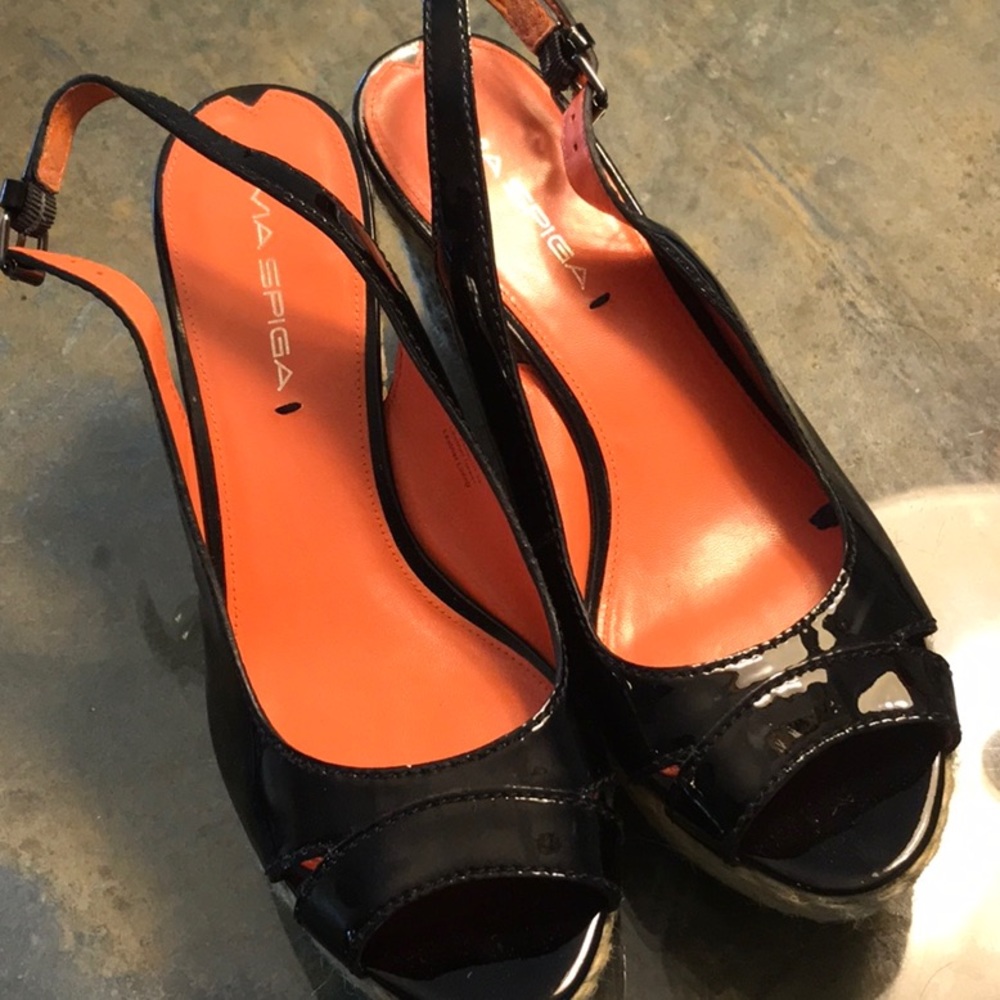 Via Spiga Wedges Size 8 Black